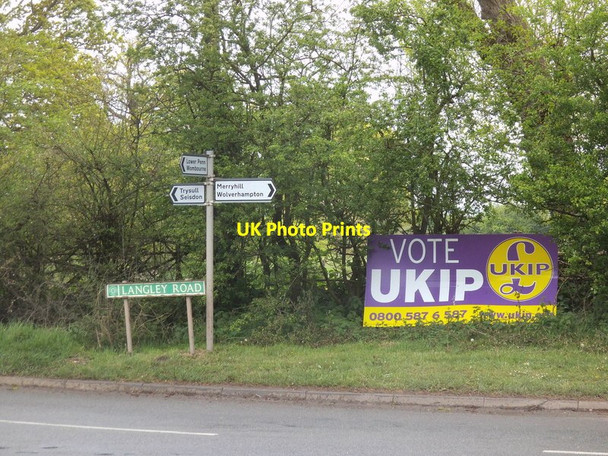 Photo 6"x4" Langley Road Vote Orton\/SO8695 c2015