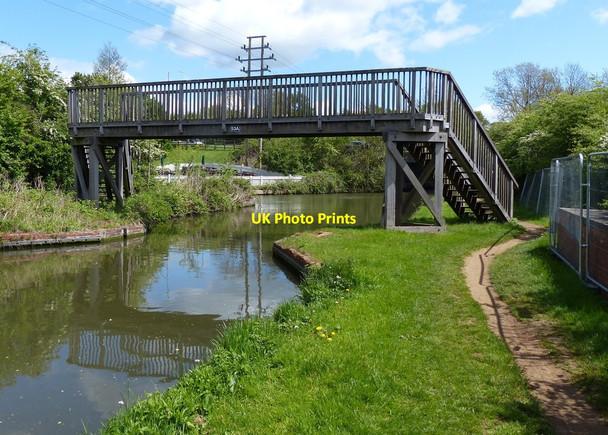 Photo 6"x4" Bridge 53A: Brownsover Footbridge Rugby c2015