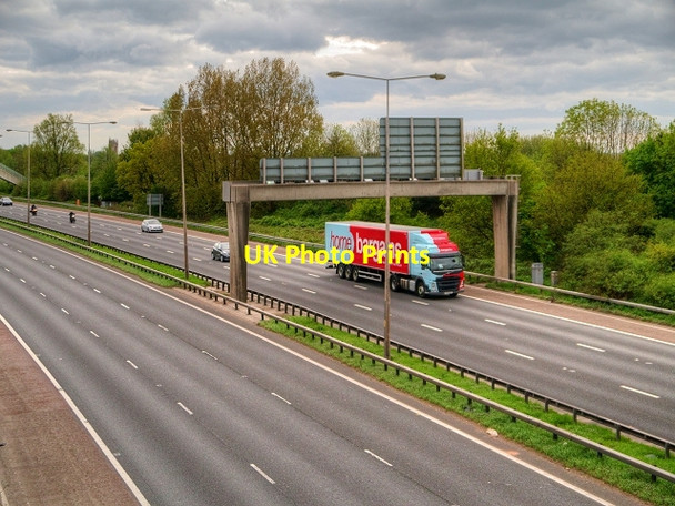 Photo 6"x4" M6 Motorway, Looking South from Lydiate Lane Bridge Leyland c2015
