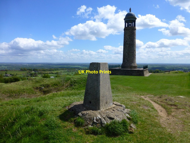 Photo 6"x4" The trig. point and war memorial at Crich Crich c2015