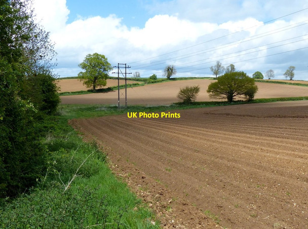 Photo 6"x4" Farmland next to the Oxford Canal Rugby c2015