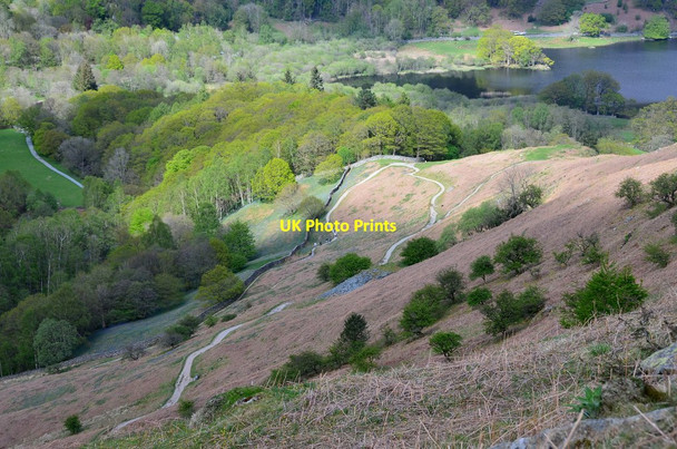 Photo 6"x4" Loughrigg Terrace from above Town End\/NY3406 c2015