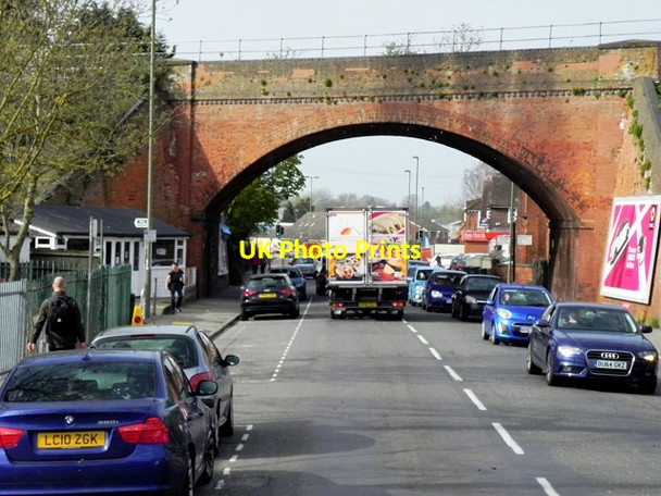 Photo 6"x4" Railway Bridge over Woodbridge Road Guildford c2015