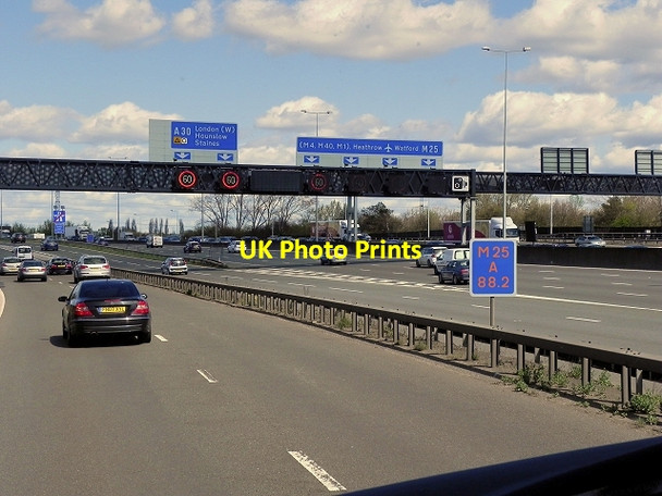 Photo 6"x4" A30 and M25 near Hythe End Egham c2015