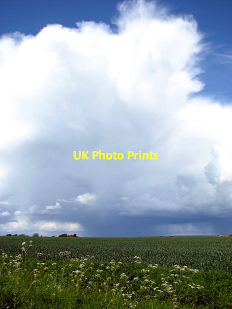 Photo 6"x4" Rain clouds approaching Ellough Moor Beccles c2015