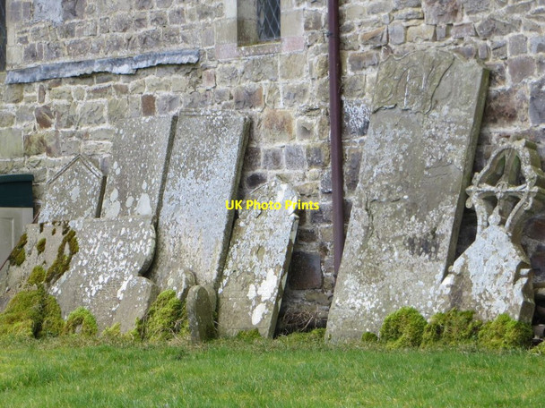 Photo 6"x4" Headstones by the Church Llanfihangel-nant-Melan c2015