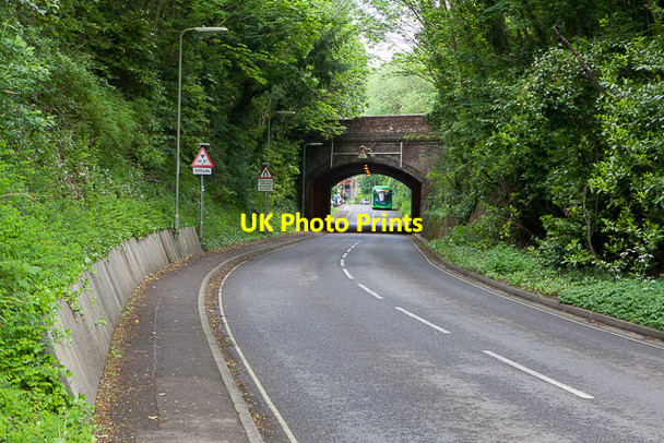 Photo 6"x4" Bridge carrying Bar End Road over former railway Winchester c2015