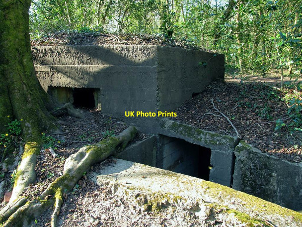 Photo 6"x4" Entrance to pillbox on east side of Clyne railway cutting Killay c2015