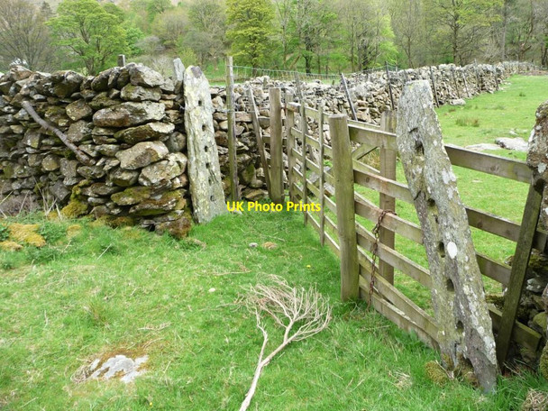 Photo 6"x4" Old gateposts, south of Low Bridge End Farm Legburthwaite c2015