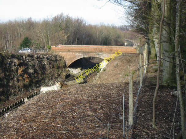 Photo 6"x4" Railway bridge over the London to Dover line Frogham\/TR2550 c2009