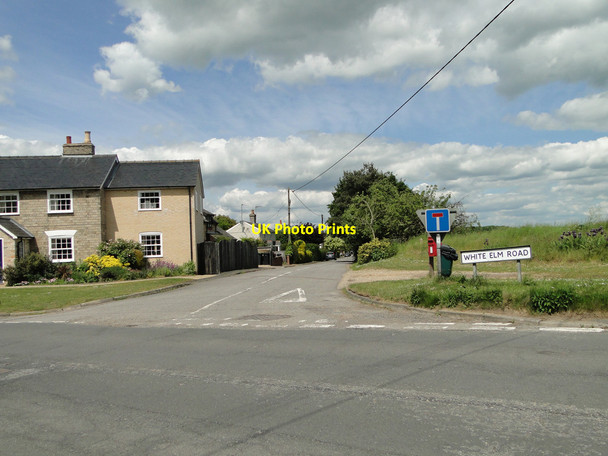 Photo 6"x4" White Elm Road, Woolpit Broadgrass Green c2015