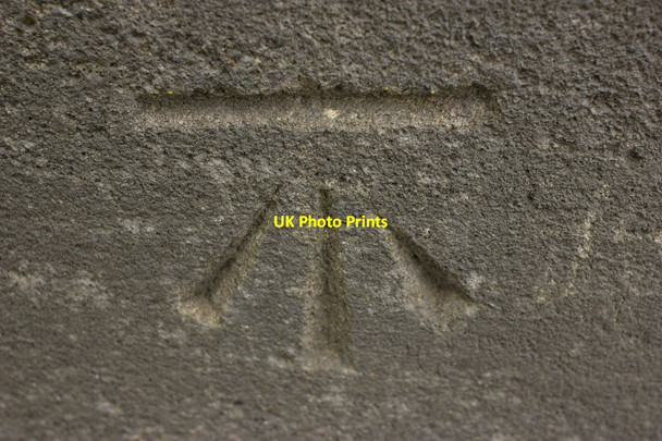 Photo 6"x4" Cut Bench Mark, Wortley Beck Bridge Far Royds c2015