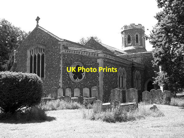 Photo 6"x4" St Mary's church in Brome Brome c2015