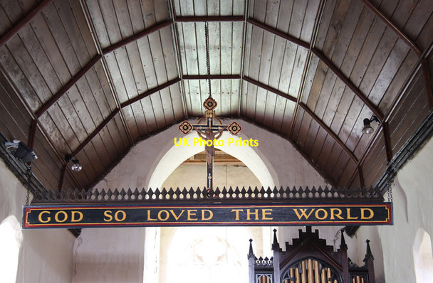 Photo 6"x4" St John the Evangelist, Barnby - Rood beam Barnby c2015