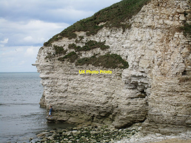 Photo 6"x4" Chalk cliff, North Landing North Landing c2015