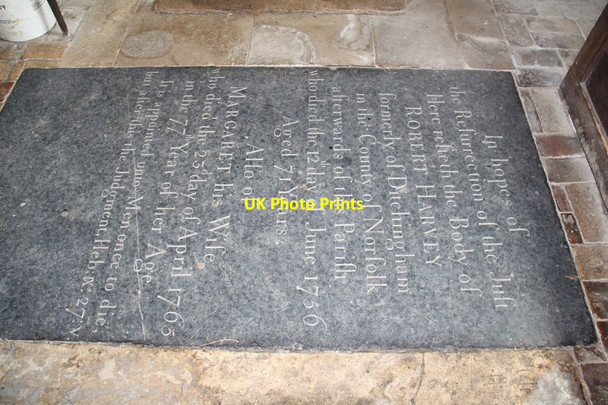 Photo 6"x4" All Saints, South Elmham All Saints - Ledger slab St Nicholas South Elmham c2015