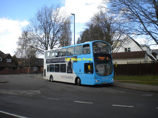 Photo 6"x4" Bus in Tile Hill South turning circle Reeves Green c2016