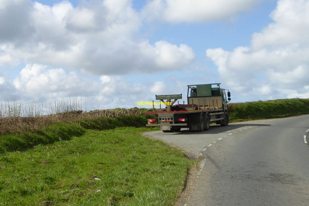 Photo 6"x4" Lay-by on A3072 near Thurlibeer Buttsbear Cross c2016