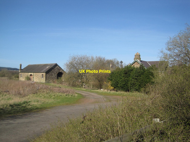 Photo 6"x4" Disused Engine Shed and Former Station Masters House (left) Thrunton c2016