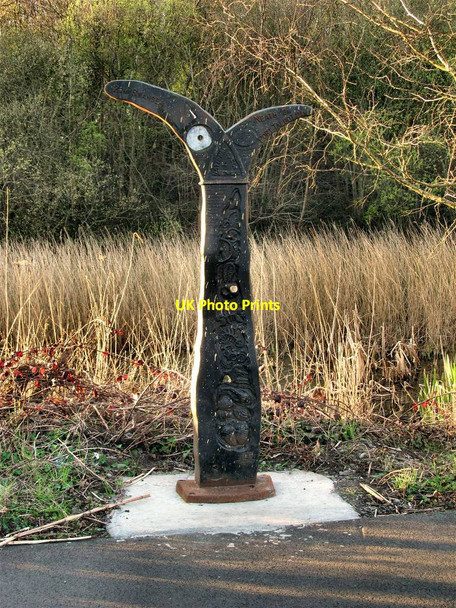 Photo 6"x4" Sustrans Milepost between Port Tennant and Jersey Marine Port Tennant c2016