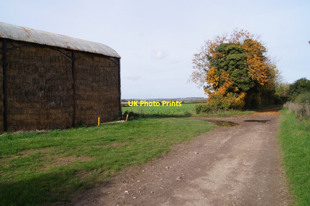 Photo 6"x4" Straw barn south of Wonston Manor Farm South Wonston c2015