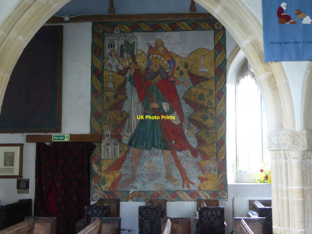 Photo 6"x4" Wall painting in St Olaf's church, Poughill Stratton\/SS2206 c2016