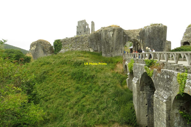 Photo 6"x4" Gateway and bridge into Corfe Castle Corfe Castle c2014