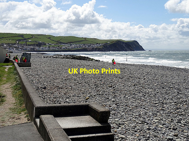 Photo 6"x4" The seafront at Borth Borth c2016
