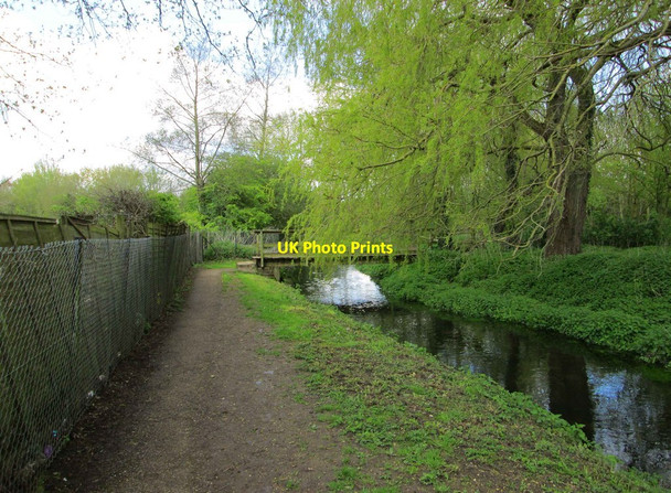 Photo 6"x4" Public footpath between Lakeside Allotments & Emma's Dike, Witney, Oxon Witney c2016
