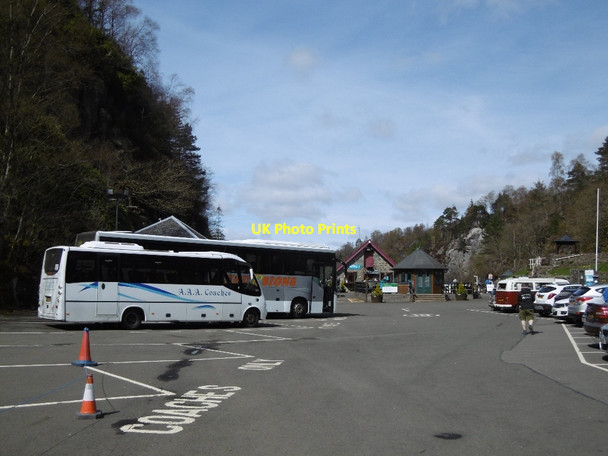 Photo 6"x4" Trossachs Pier car park Achray Water c2016