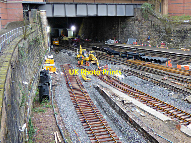 Photo 6"x4" Queen Street railway station tunnel works Glasgow c2016