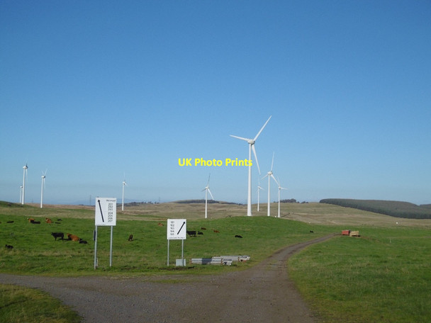 Photo 6"x4" Wind farm roads, Lochelbank Fordel\/NO1312 c2015
