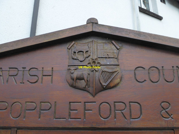 Photo 6"x4" Badge of Newton Poppleford & Harpford Parish Council Newton Poppleford c2016
