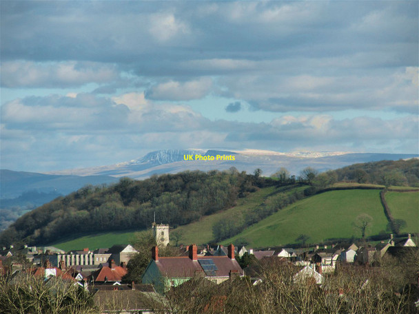 Photo 6"x4" Bannau Sir Gar as seen from Carmarthen Bannau Sir Gaer c2016