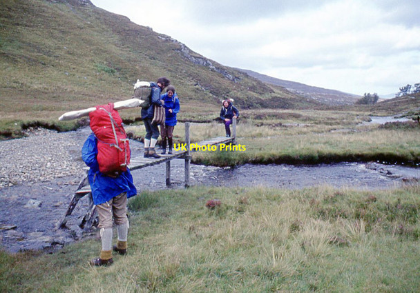 Photo 6"x4" Footbridge at Coire Chaorachain C\u00e0rn a' Bhreabadair c1974