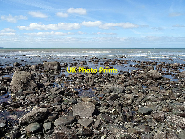 Photo 6"x4" Low tide on the foreshore at Llansantffraed Llanon\/Llannon c2016