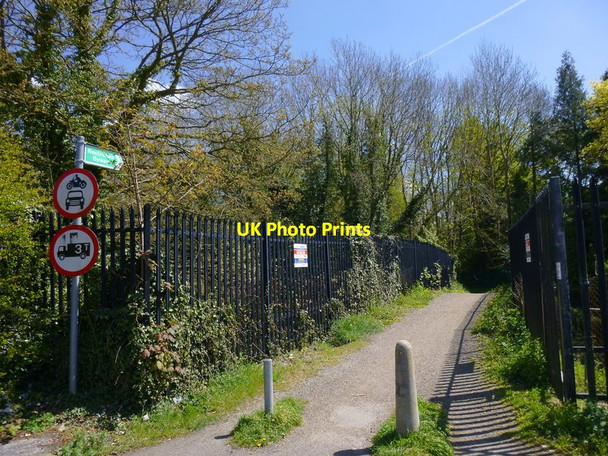 Photo 6"x4" Hackenden Lane becomes restricted byway at railway bridge East Grinstead c2016