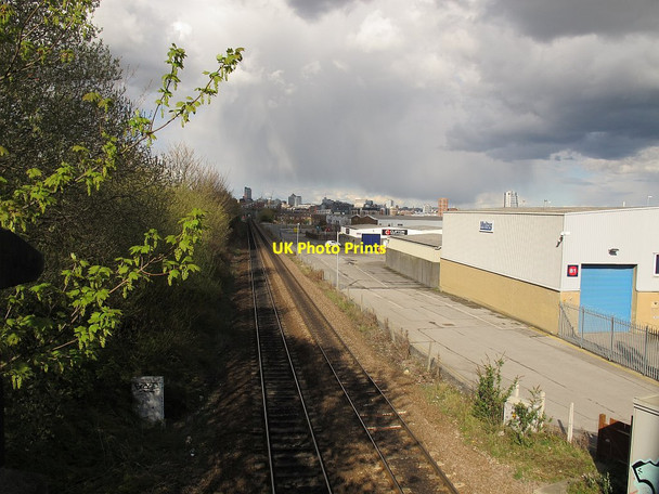 Photo 6"x4" Huddersfield railway line from a footbridge Leeds\/SE3034 c2016