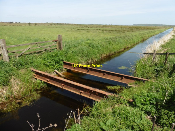 Photo 6"x4" Remains of farm bridge, Middle Drove Upper Fivehead c2016