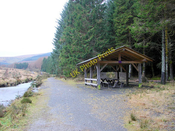 Photo 6"x4" Shelter beside the Severn Way Hafren Forest c2009