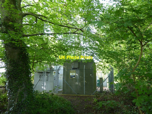 Photo 6"x4" Base of mast by Turners Hill Road with warning notice Worth\/TQ3036 c2016