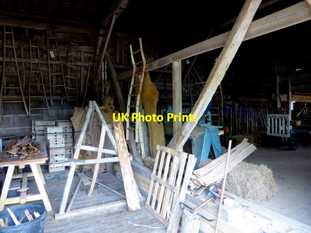 Photo 6"x4" Interior of the Great Barn at Great Dixter Northiam c2016