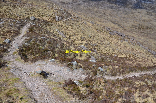 Photo 6"x4" Path junction above Coire Fionnaraich Bealach na Lice\/NG9350 c2016