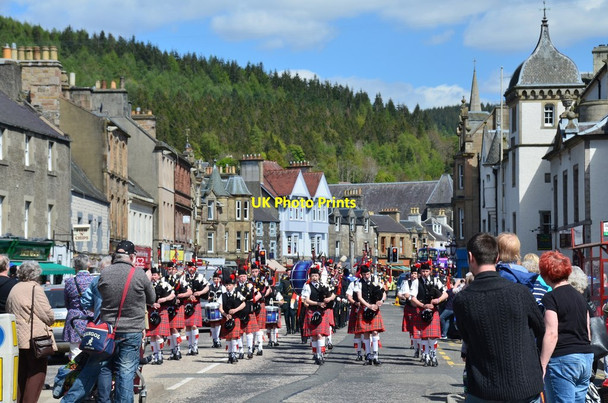 Photo 6"x4" Pipe band, Peebles Silver Arrow Peebles\/NT2540 c2016