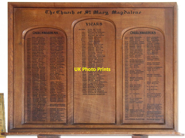 Photo 6"x4" St Mary Magdalene, Ickleton - Vicars board Ickleton c2016