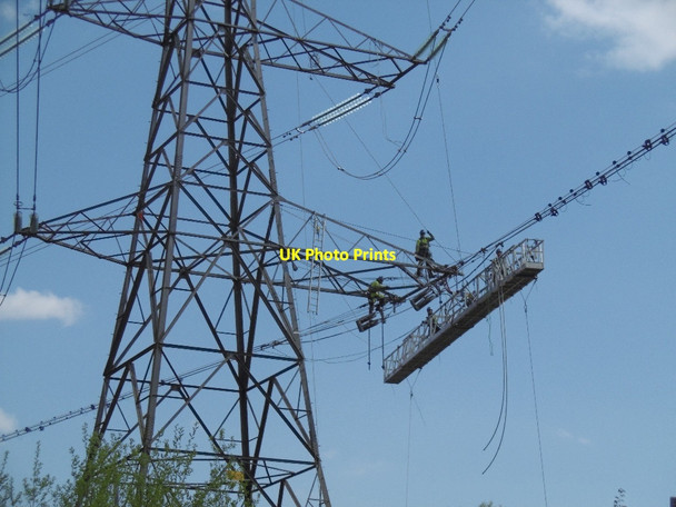 Photo 6"x4" Power line work, Dalmally Glenview c2016