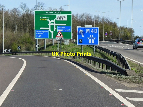 Photo 6"x4" Sliproad to Northbound M40 at Handy Cross Junction Handy Cross\/SU8590 c2015