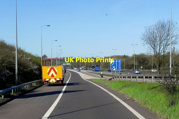 Photo 6"x4" Northbound M40, Entry Sliproad at Junction 4 (Handy Cross) High Wycombe c2015