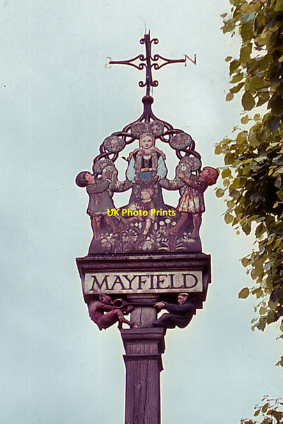 Photo 6"x4" Mayfield Village Sign Coggins Mill c1964