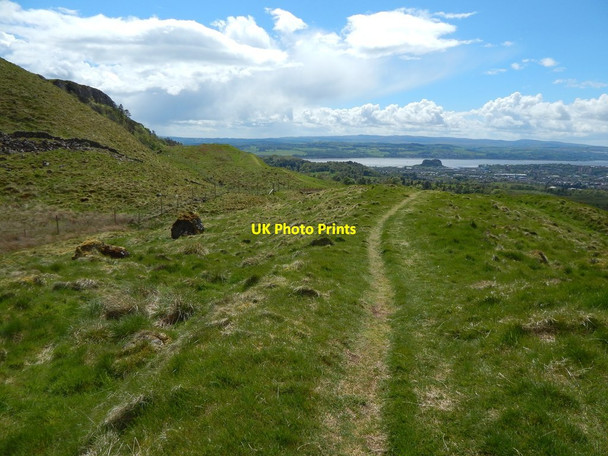 Photo 6"x4" Lang Craigs Woodland: high-level path Bellsmyre c2015